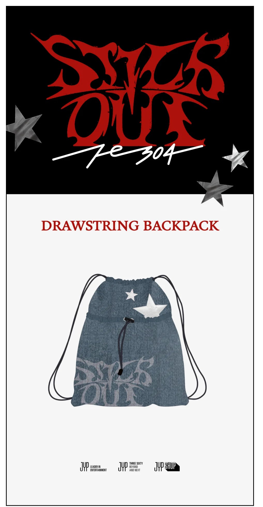 NMIXX - Drawstring Backpack [Fe3O4: STICK OUT POP-UP Official MD]