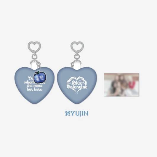 NMIXX Heart Cushion Charm Blue Valentine POP UP Official MD - KYUJIN Version