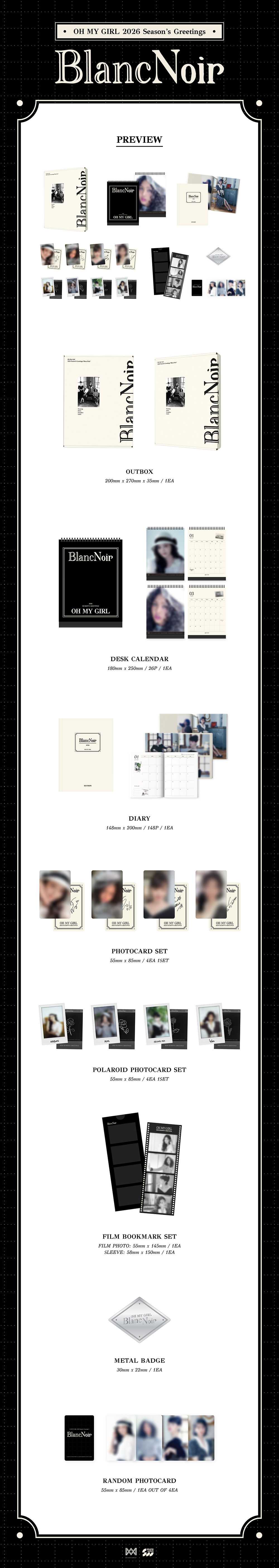 OH MY GIRL - 2026 Season's Greetings [Blanc Noir] - K PLACE
