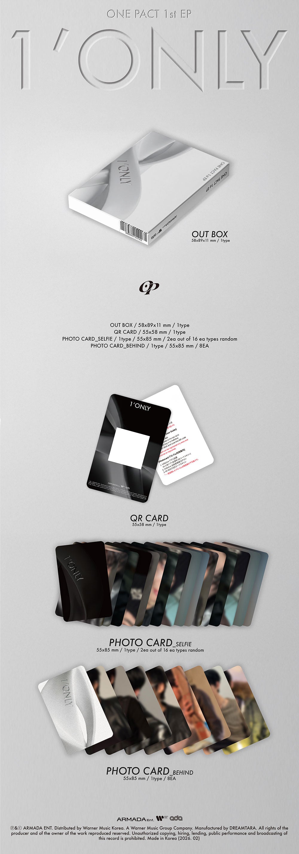 [PRE-ORDER] ONE PACT - 1’ONLY [1st EP Album - Platform Ver.]