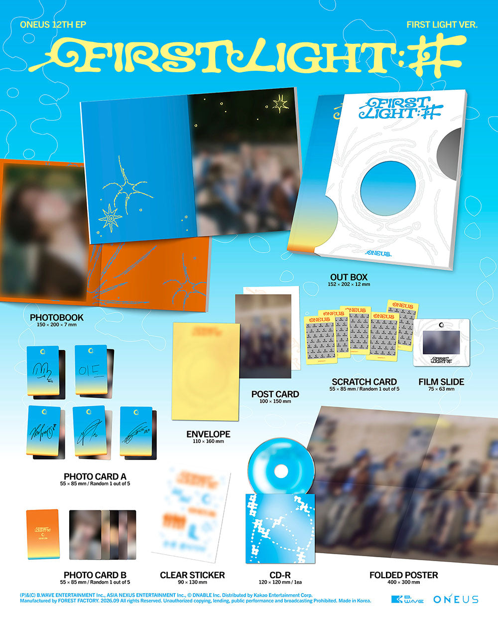 [PRE-ORDER] ONEUS - First Light : 井 [12th Mini Album - FIRST LIGHT Ver.] gallery image 1