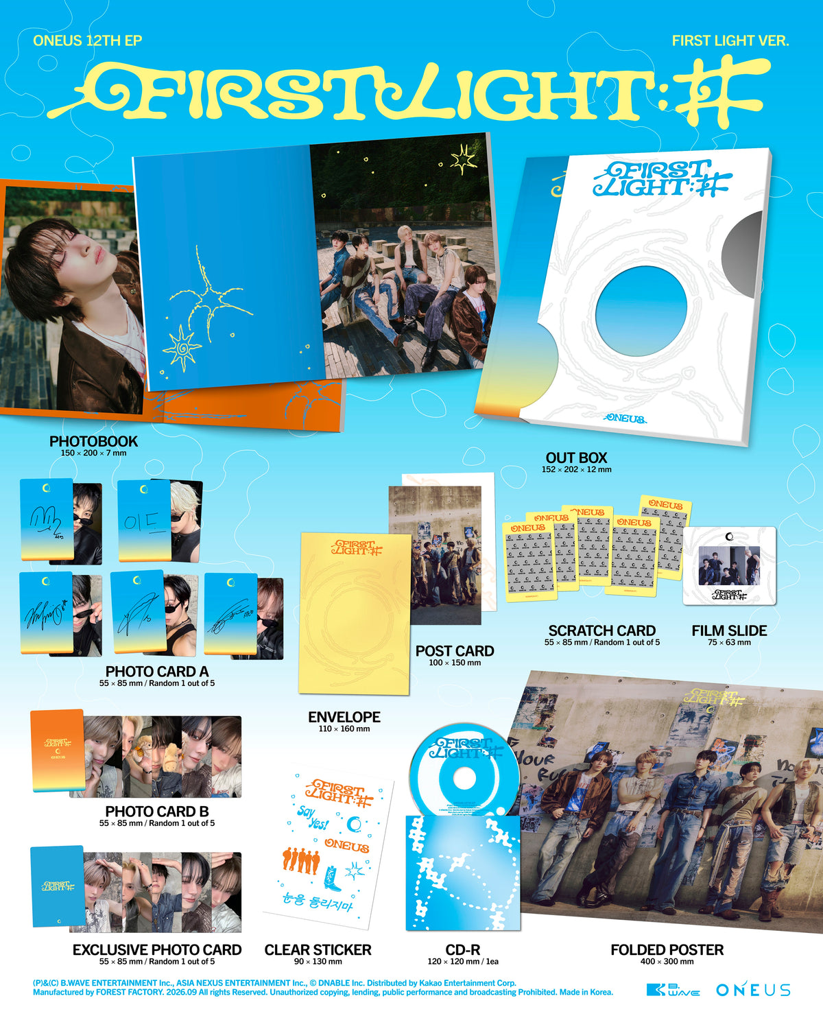 [PRE-ORDER] ONEUS - First Light : 井 [12th Mini Album - FIRST LIGHT U.S. Ver.] gallery image 1