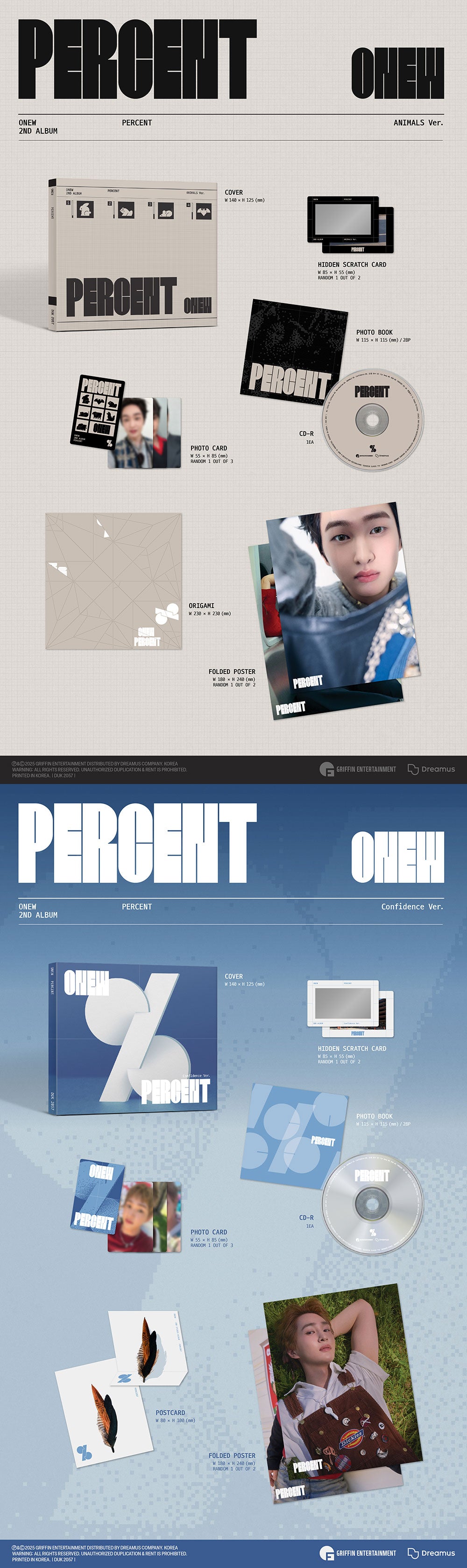 ONEW - PERCENT [2nd Album - Digipack Ver.]