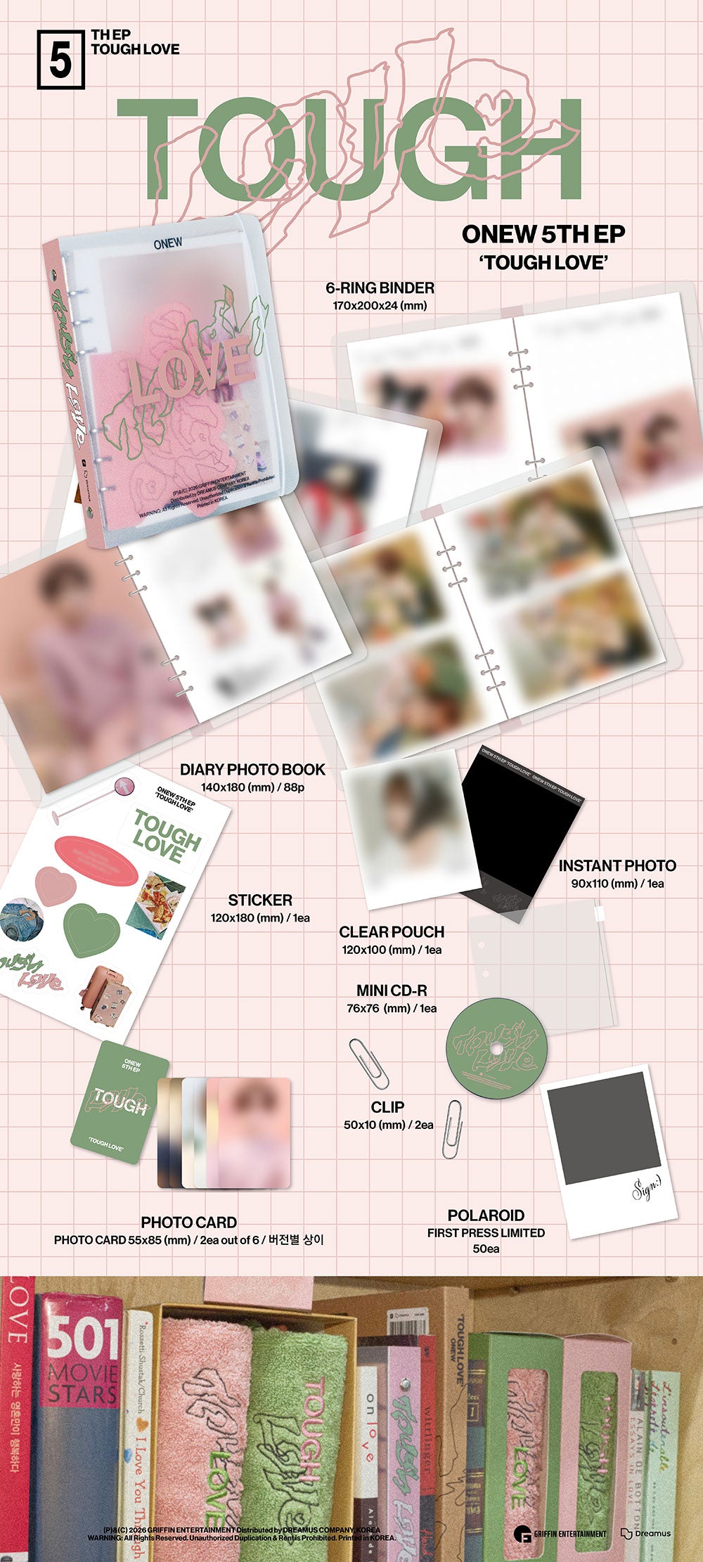 ONEW - TOUGH LOVE [5th Mini Album - NOTE Ver.]