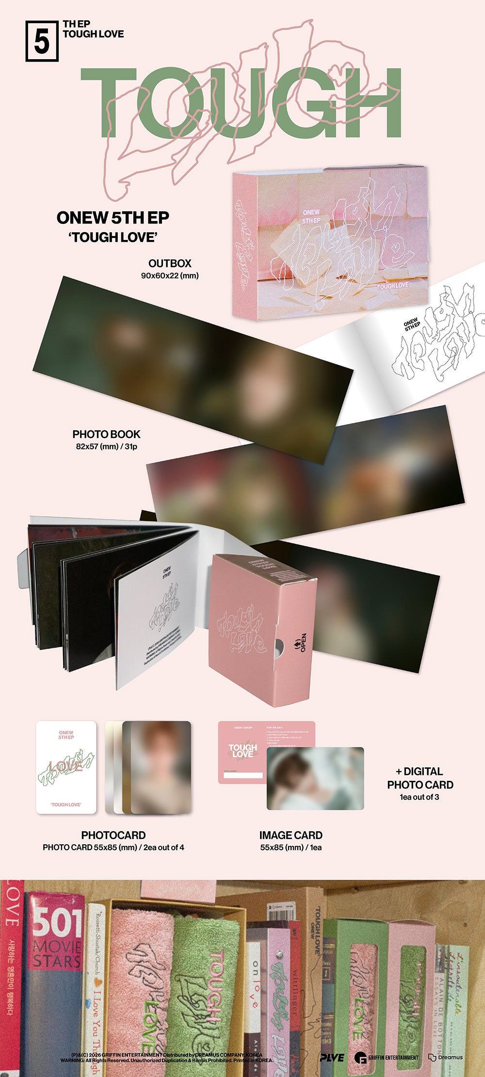 ONEW - TOUGH LOVE [5th Mini Album - Pocket Book Ver.] - K PLACE