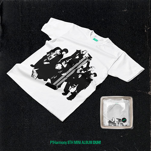 P1Harmony DUH! 8th Mini Album MD Plain White T Ver - main image