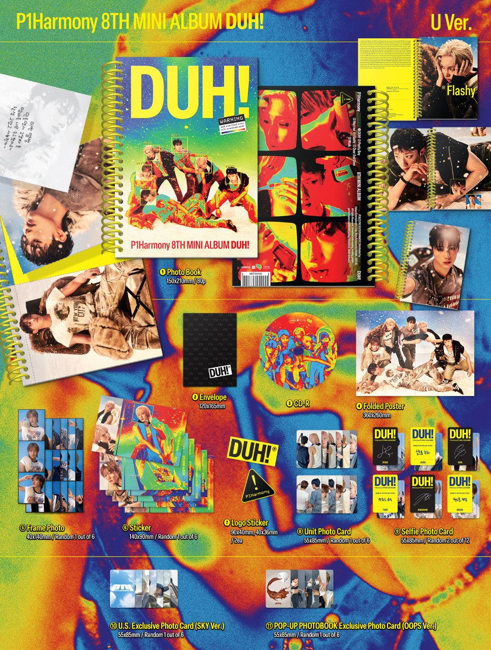 P1Harmony - DUH! [8th Mini Album - POP-UP Exclusive Ver.] gallery image 2