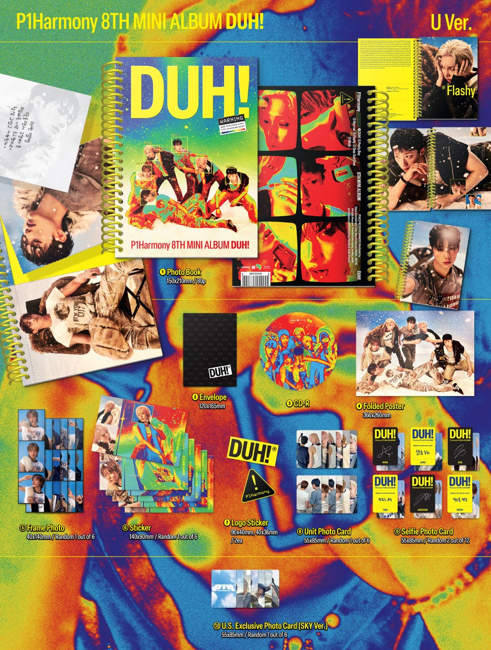 P1Harmony - DUH! [8th Mini Album - Signed U.S. Exclusive Ver.] gallery image 2