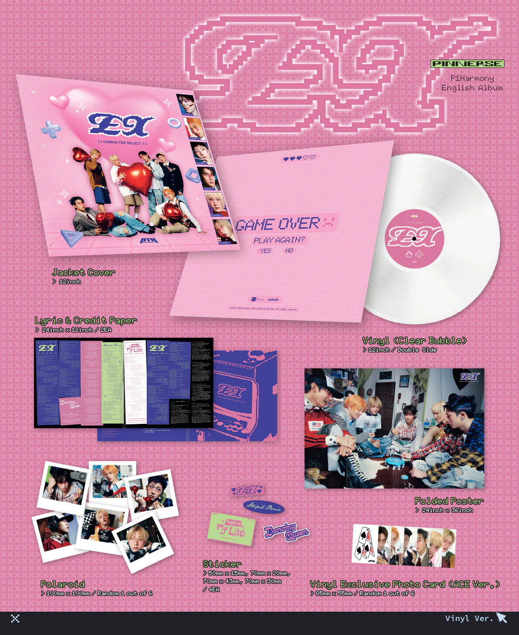 P1Harmony - EX [1st English Album - Signed Vinyl Ver.] - K PLACE