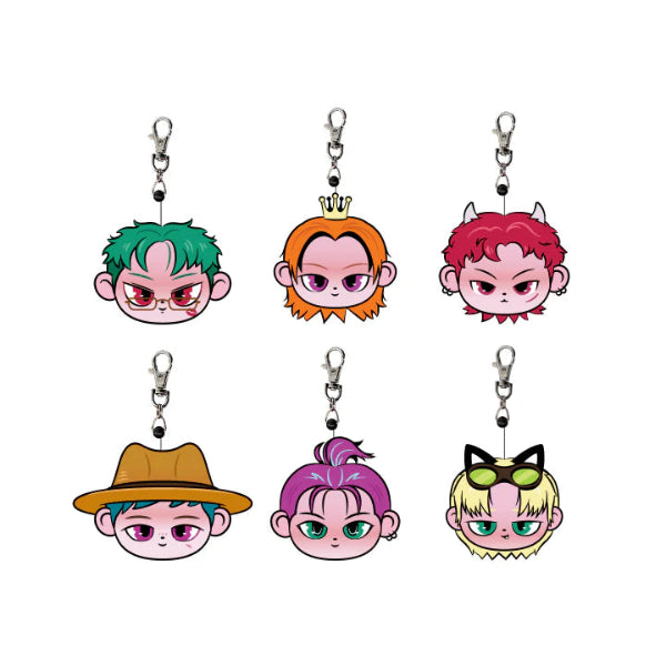 P1Harmony P1KIDS face Reel Keyring P1USTAGE H MOST WANTED Official MD - Main Image
