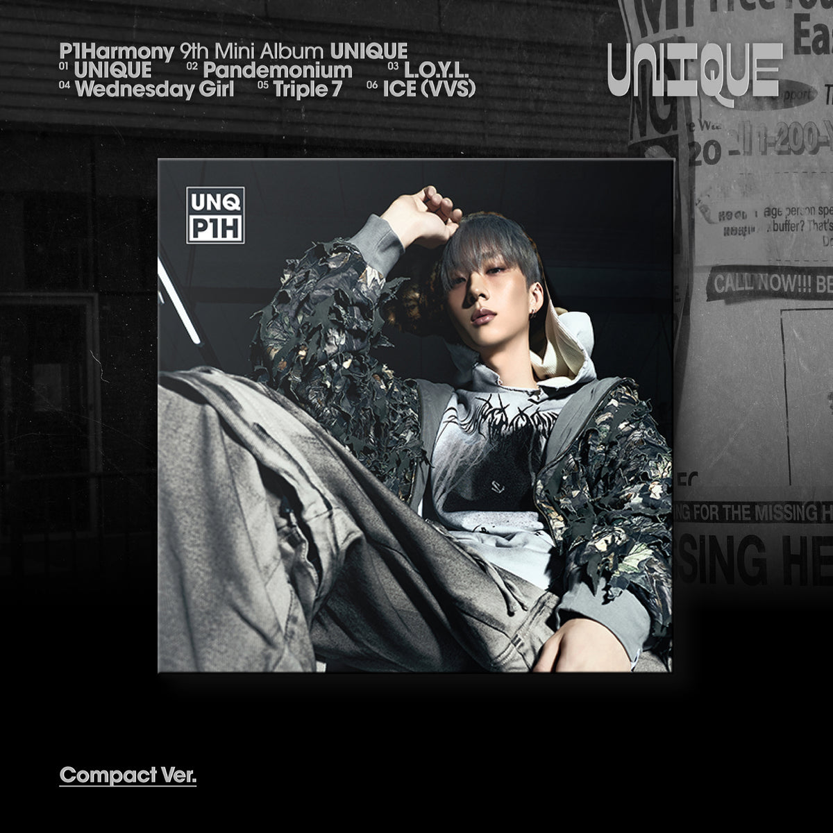 P1Harmony - UNIQUE 9th Mini Album - Compact Ver - Jiung Ver - Main Image