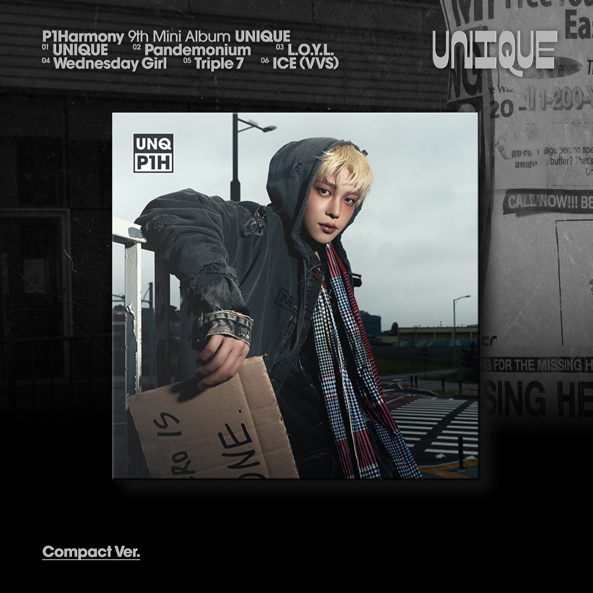 P1Harmony - UNIQUE 9th Mini Album - Compact Ver - Theo Ver - Main Image