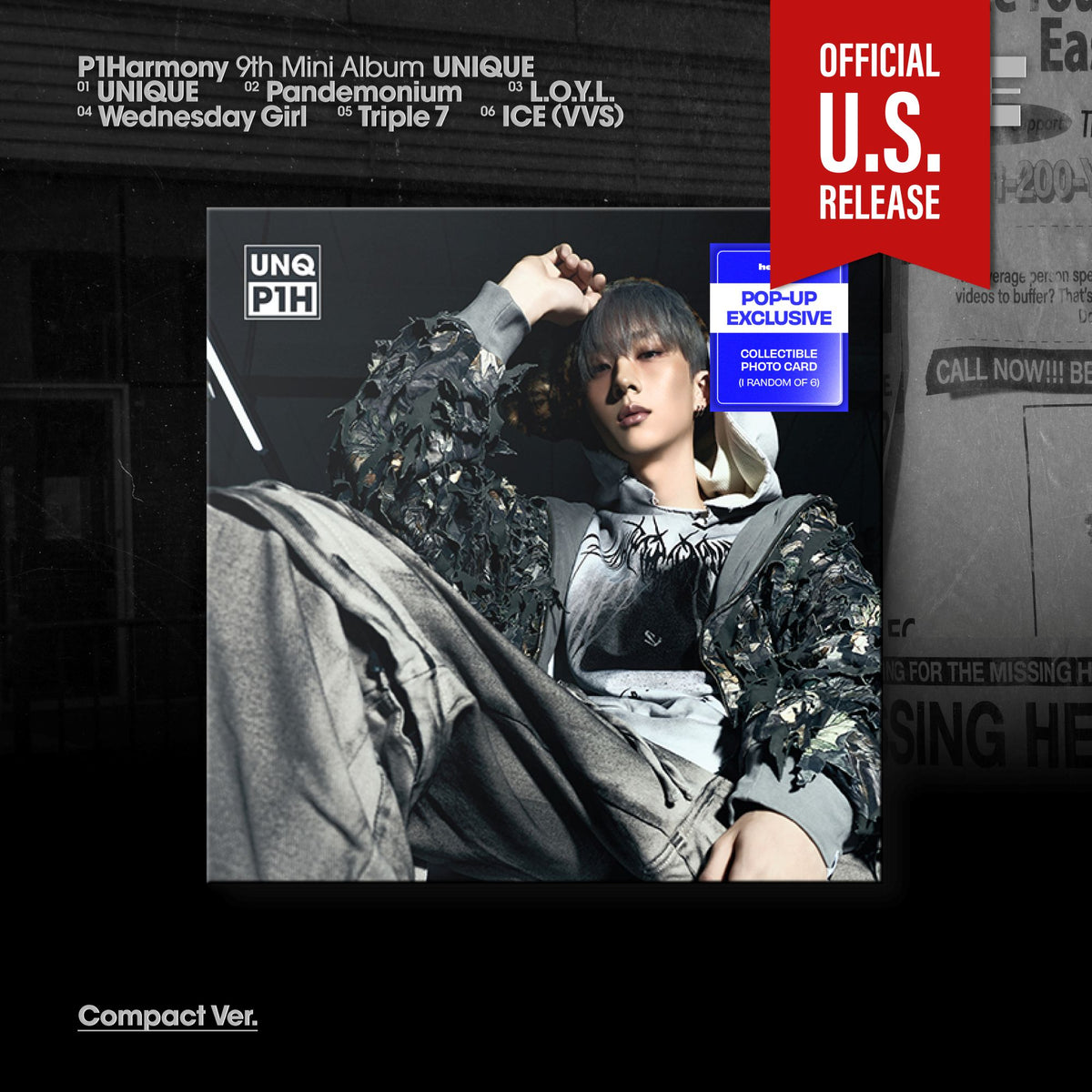 P1HARMONY UNIQUE 9th Mini Album Member Compact POP-UP Exclusive Ver - Jiung Ver - Main Image