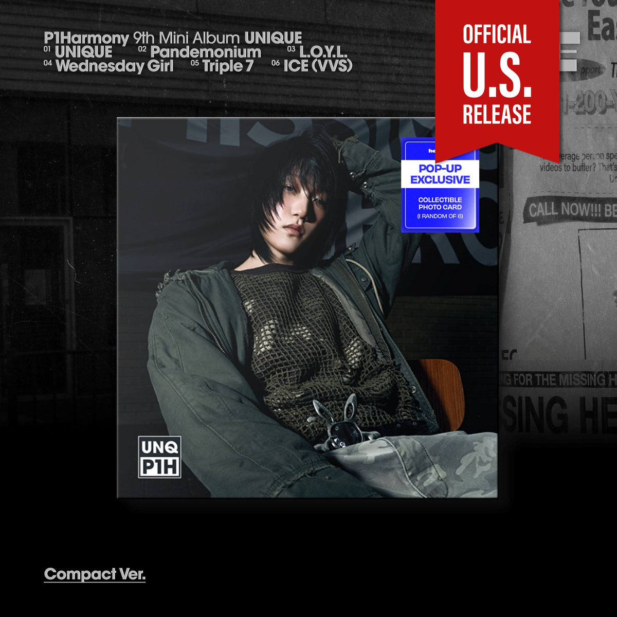 P1HARMONY UNIQUE 9th Mini Album Member Compact POP-UP Exclusive Ver - Jongseob Ver - Main Image