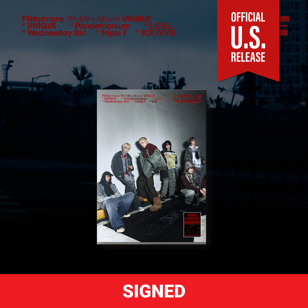 P1HARMONY UNIQUE 9th Mini Album Signed US Exclusive Ver - A Ver - Main Image