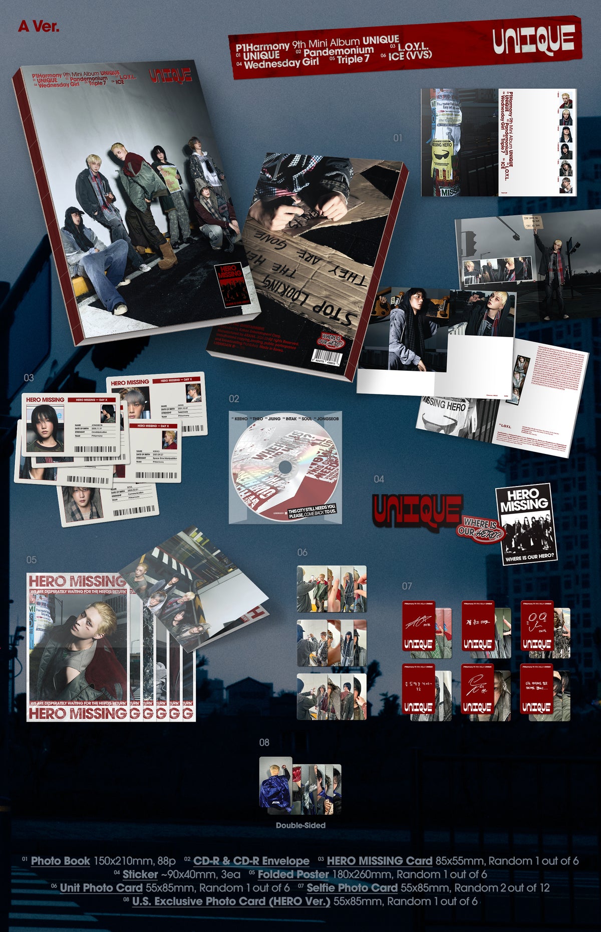 P1Harmony - UNIQUE [9th Mini Album - Signed U.S. Exclusive Ver.] gallery image 1
