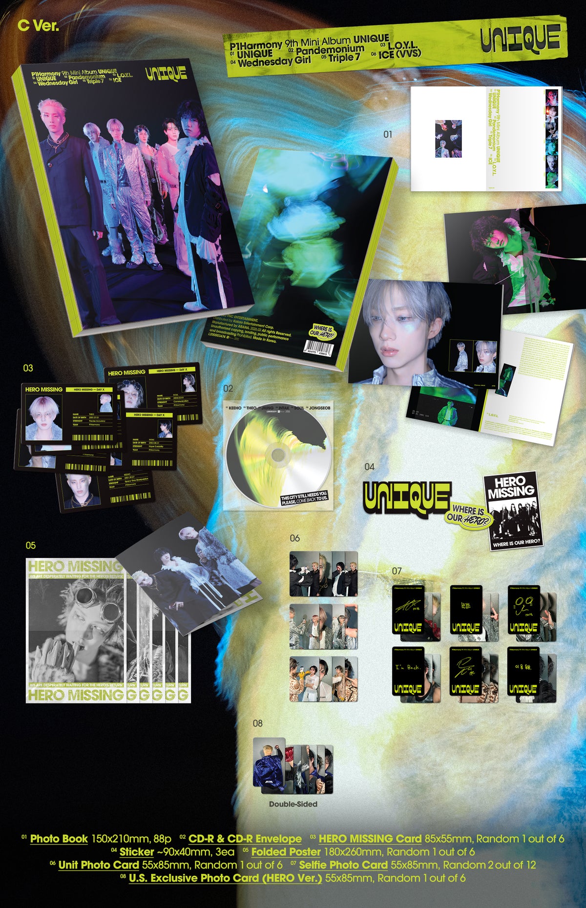 P1Harmony - UNIQUE [9th Mini Album - Signed U.S. Exclusive Ver.] gallery image 3