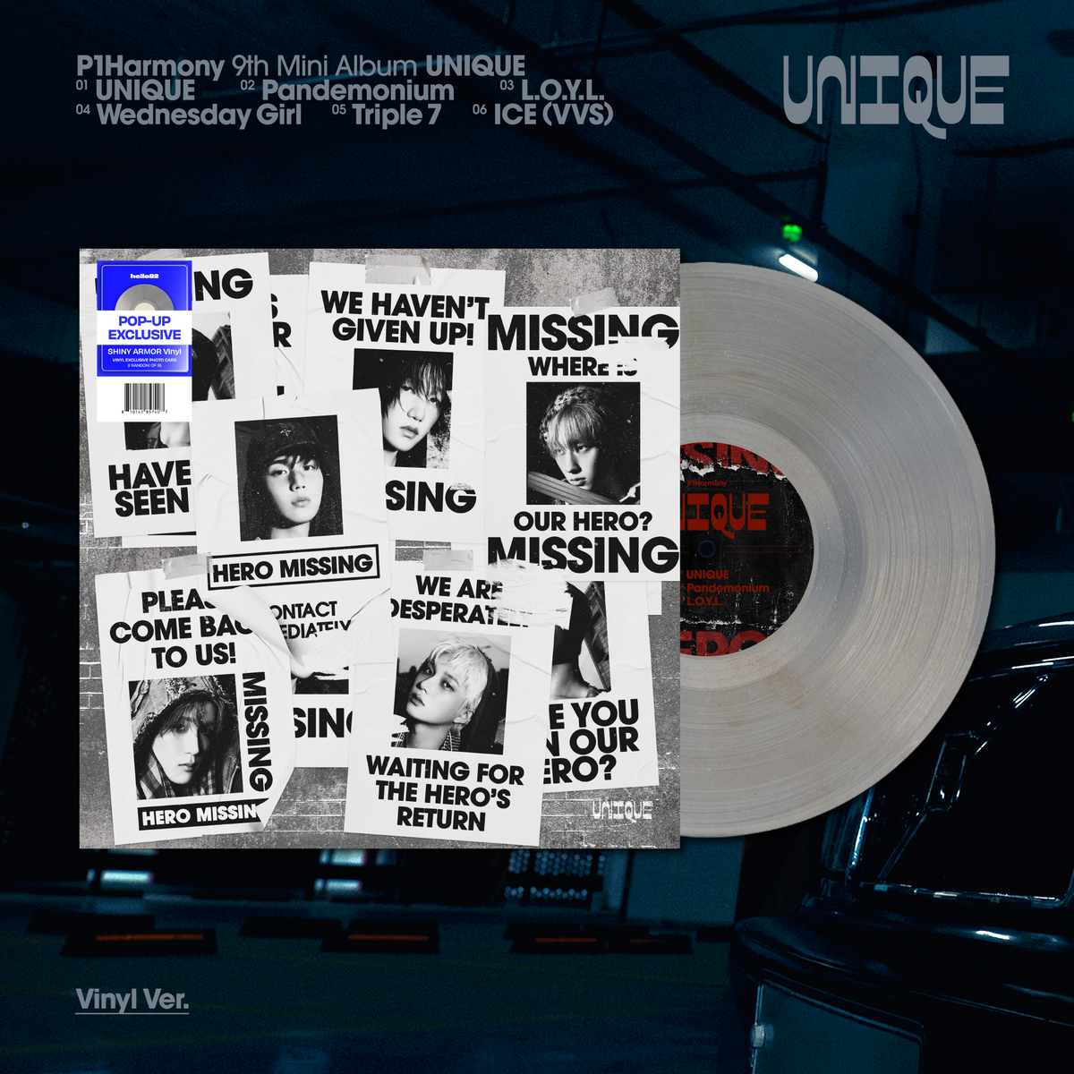 P1HARMONY UNIQUE 9th Mini Album Vinyl POP-UP Exclusive Ver - Main Image