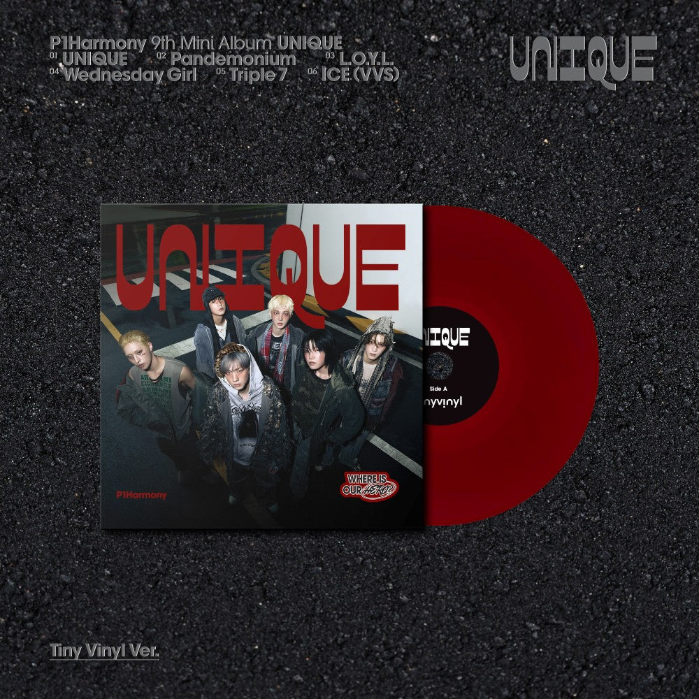 P1Harmony - UNIQUE [9th Mini Album - Tiny Vinyl Ver.] - K PLACE