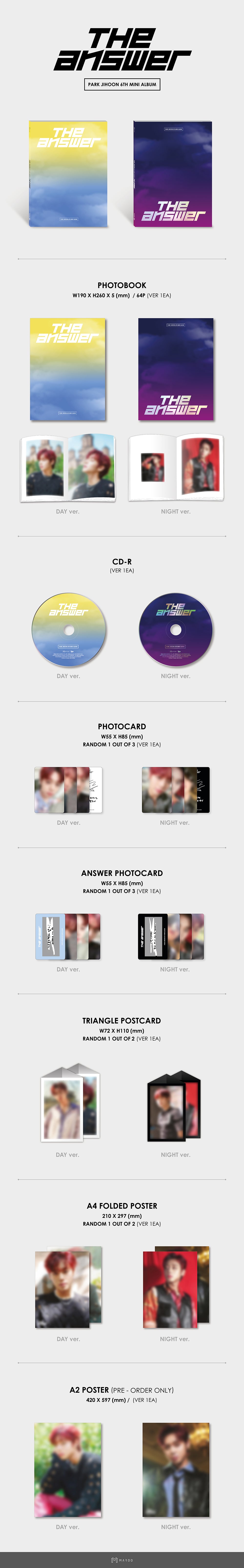 PARK JIHOON - THE ANSWER [6th Mini Album] - K PLACE