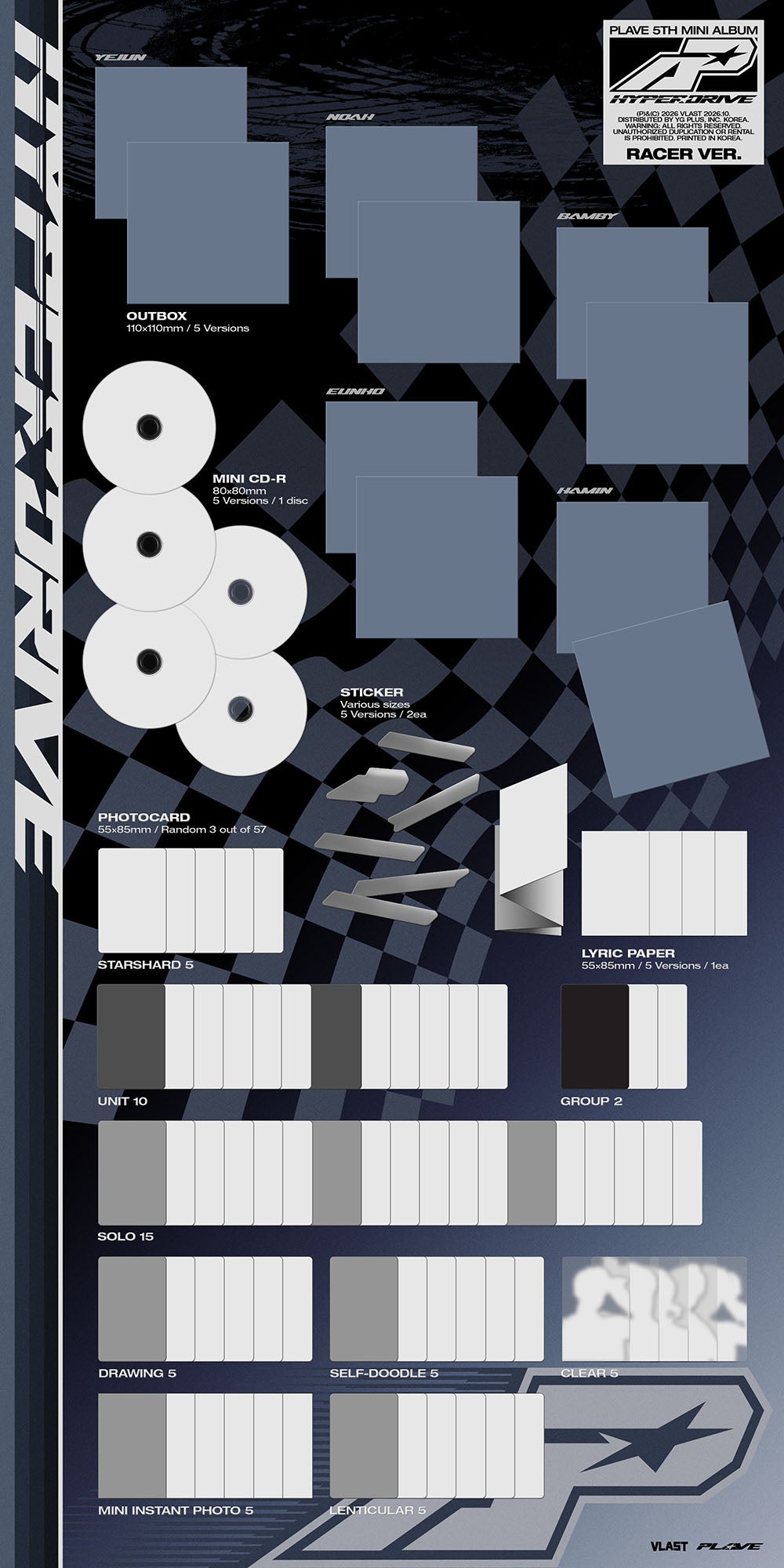 [PRE-ORDER] PLAVE - HYPERDRIVE [5th Mini Album - Racer Ver.] gallery image 1