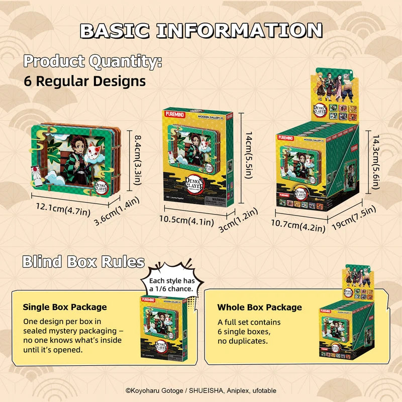 PUREMIND x DEMON SLAYER - Journey Together Wooden Gallery Blind Box gallery image 1