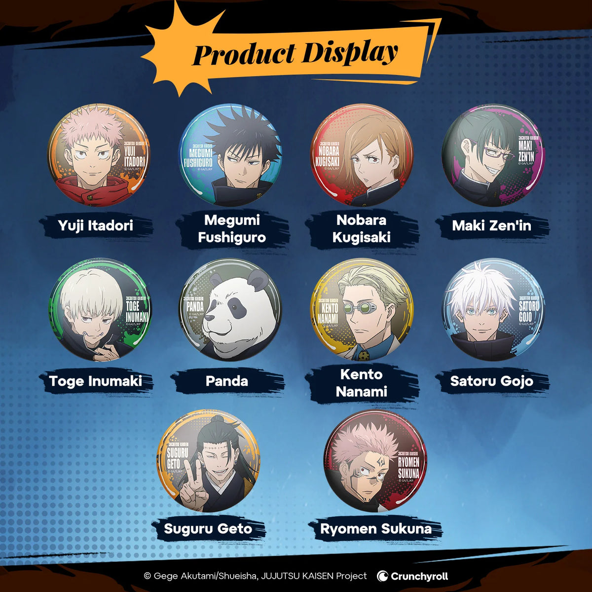 PUREMIND x JUJUTSU KAISEN - Button Pin Blind Bag gallery image 2