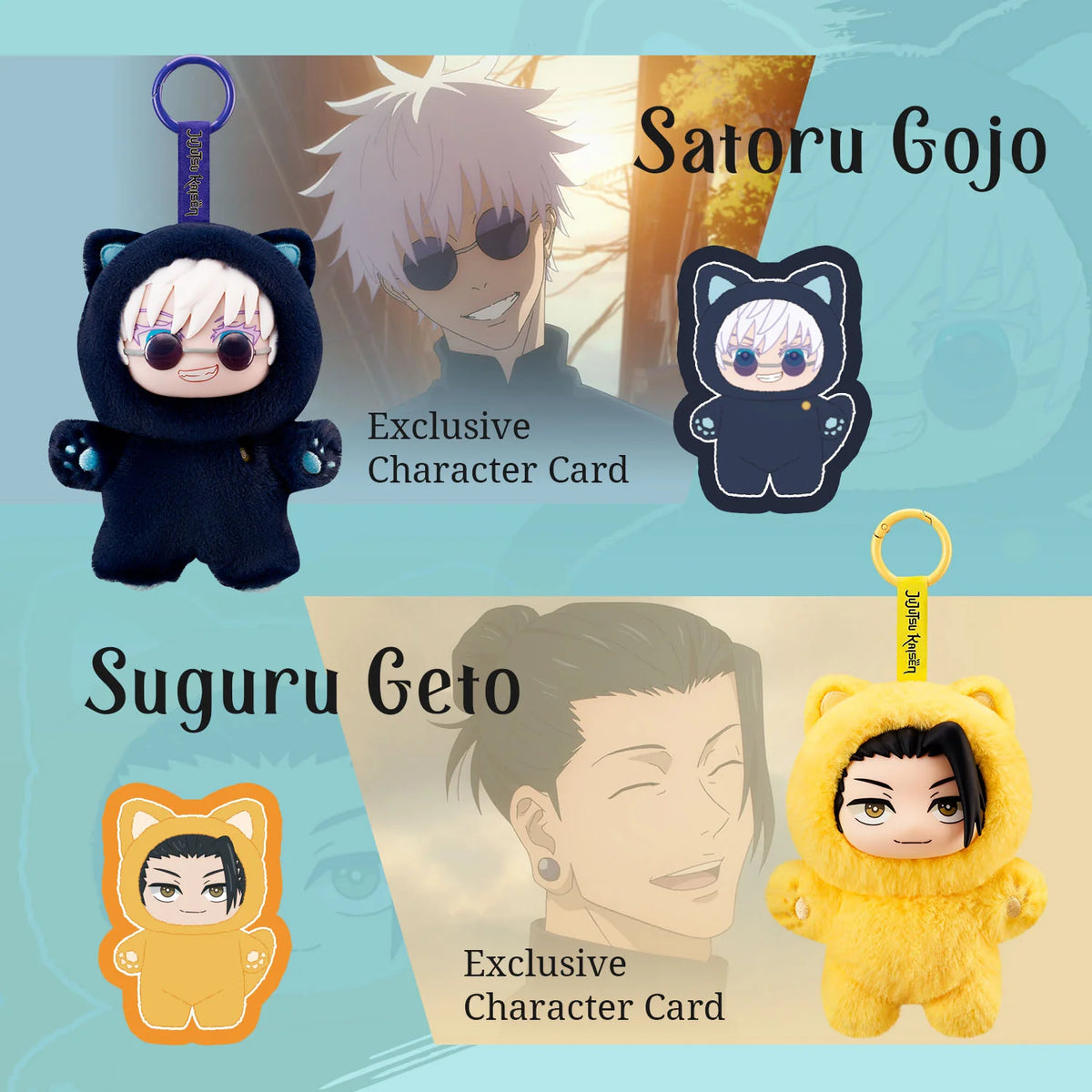 PUREMIND x JUJUTSU KAISEN - Cat Ear Plush Series Vinyl Plush Keyring Blind Box gallery image 6