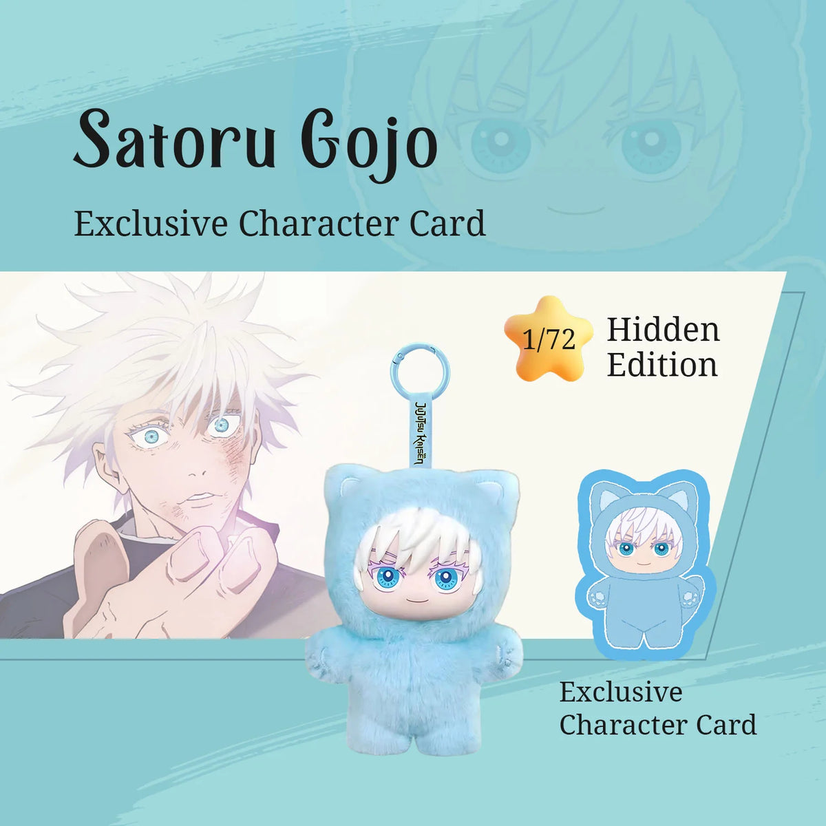PUREMIND x JUJUTSU KAISEN - Cat Ear Plush Series Vinyl Plush Keyring Blind Box gallery image 8