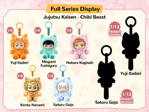 PUREMIND x JUJUTSU KAISEN - Chibi Beast Vinyl Plush Keyring Blind Box gallery image 2