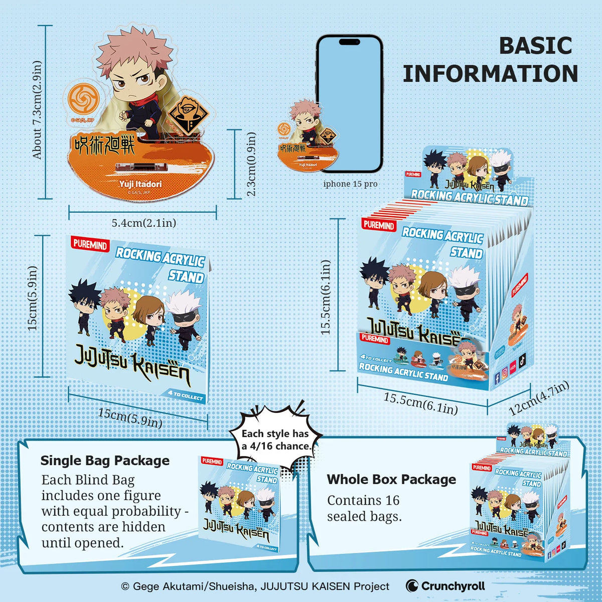 PUREMIND x JUJUTSU KAISEN - Rocking Acrylic Stand Blind Bag gallery image 7
