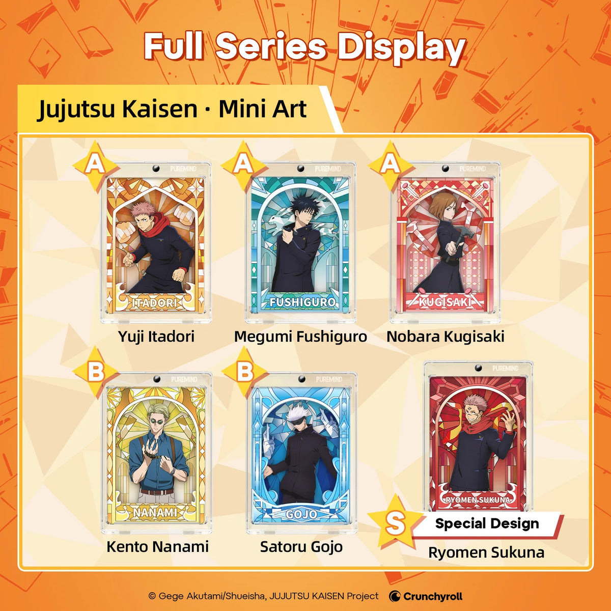 PUREMIND x JUJUTSU KAISEN - Sorcery Prism Pane Series Mini Art Blind Box gallery image 2