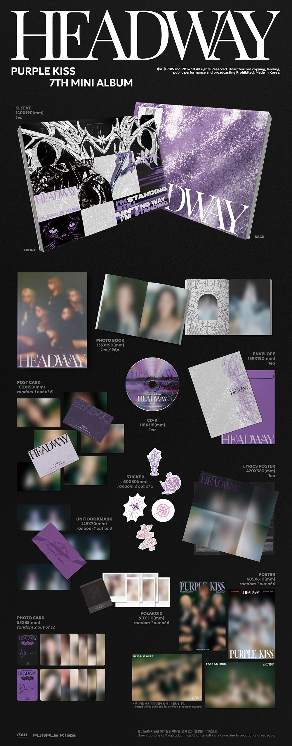 PURPLE KISS - HEADWAY [7th Mini Album]