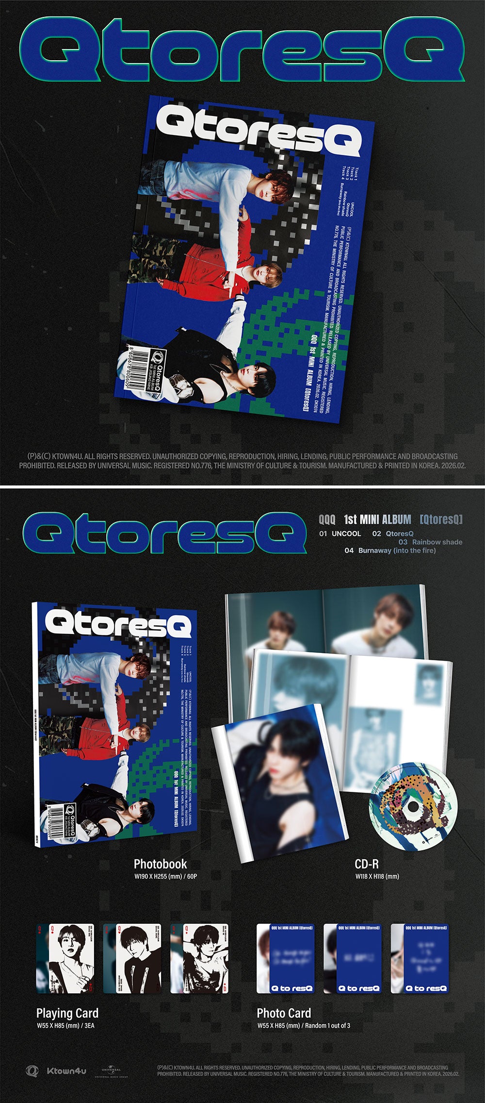 [PRE-ORDER] QQQ - QtoresQ [1st Mini Album]