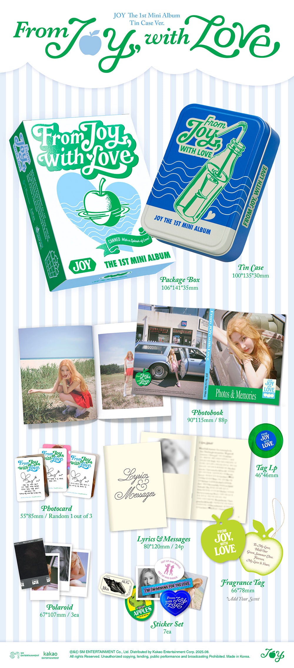 JOY - From JOY, with Love [1st Mini Album - Tin Case Ver.]