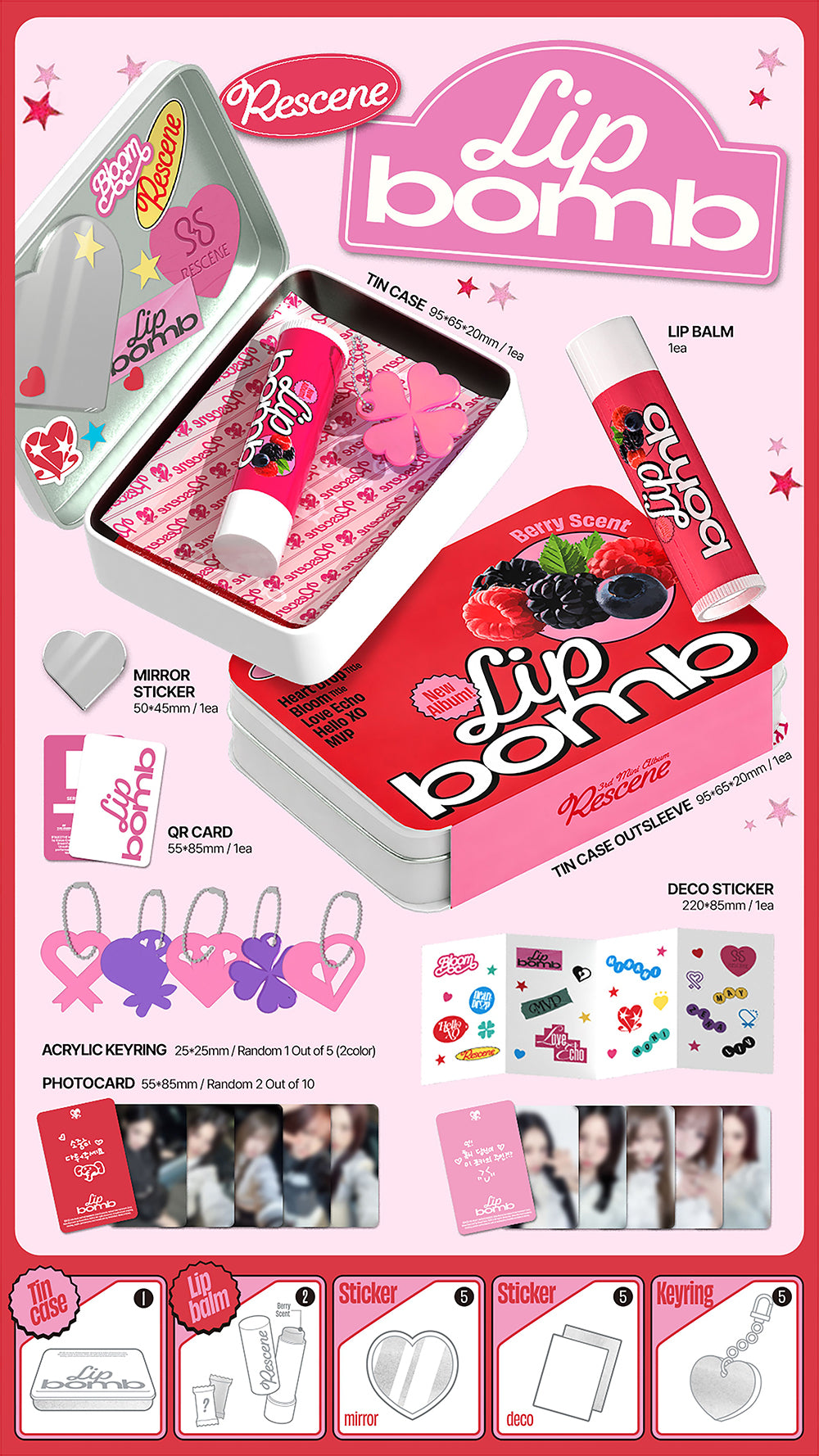 RESCENE - lip bomb [3rd Mini Album - lip balm QR Ver.]