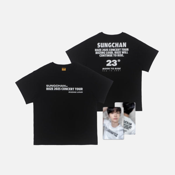 RIIZE T-Shirt Set Black 2025 RIIZE Concert Tour RIIZING LOUD Official MD - Main Image
