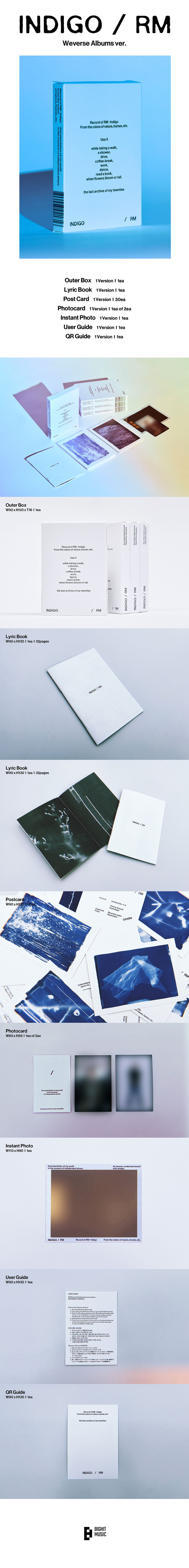 RM - Indigo [1st Album - Book Edition]