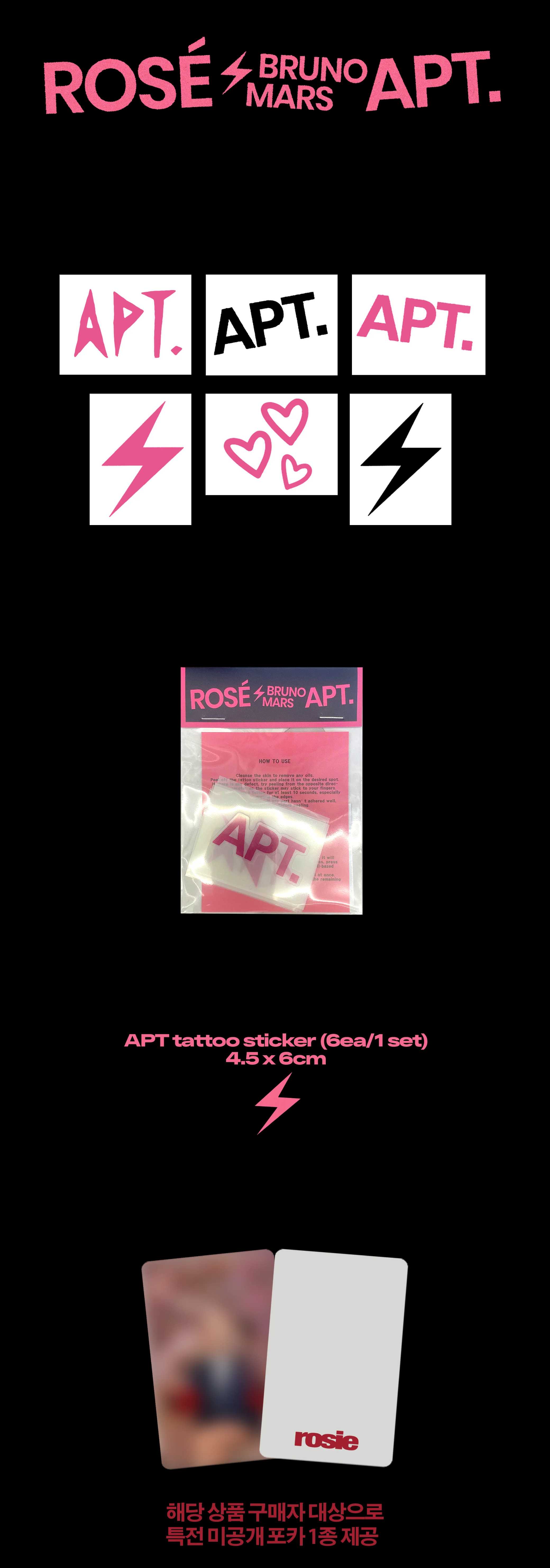 ROSÉ - APT Tattoo Sticker Set [rosie APT Official MD]