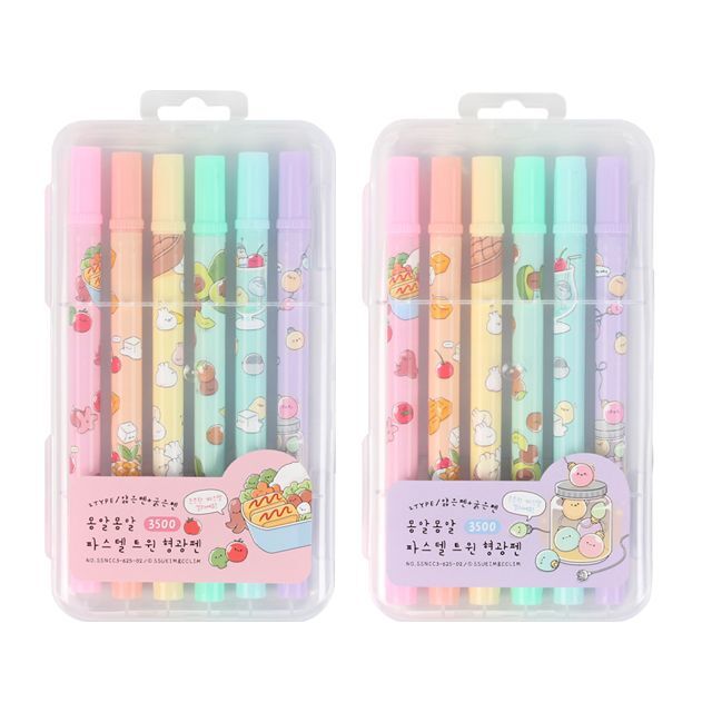 Ssueim &amp; Cclim Mongalmongal Pastel Double-Sided Highlighter 6 Color Set Main Image 7