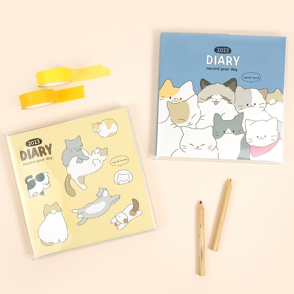 Pinkfoot Nyang Nyang Cats 2023 Diary Journal &amp; Planner 2 Variations Version Main Image