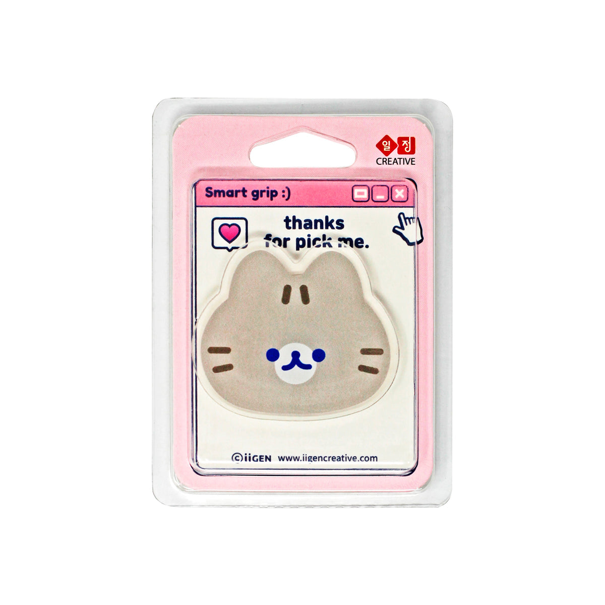 iiGEN Animal Pop Socket Phone Stand &amp; Grip Kitty Ver Main Image
