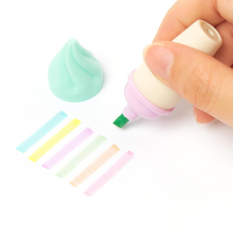 Ice Cream Cone Highlighter 6 Color Set Main Image