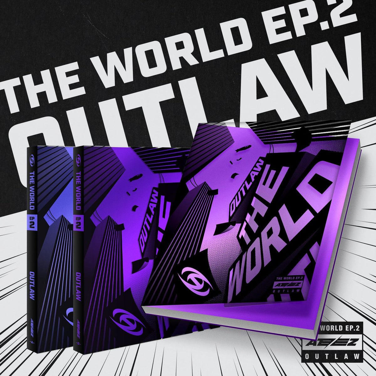 ATEEZ THE WORLD EP 2 OUTLAW 9th EP Album - 3 variations main image