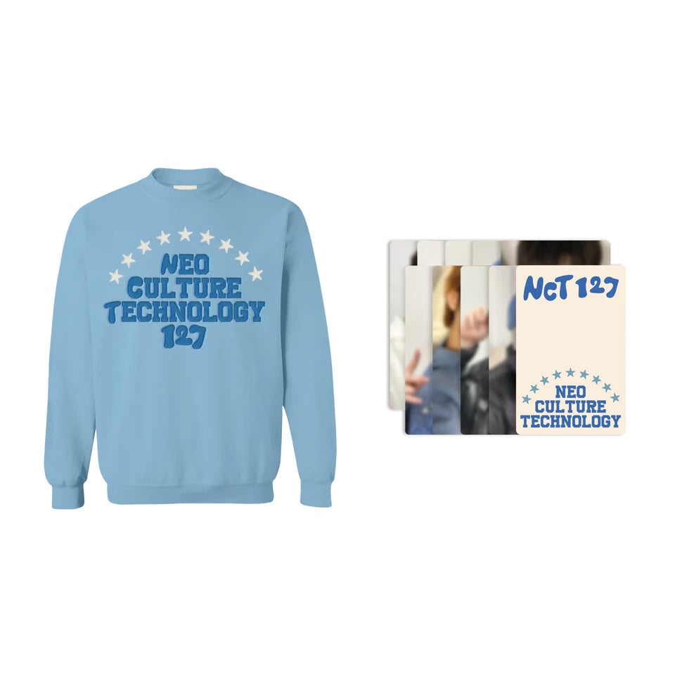 NCT 127 Blue Sweatshirt Neo Culture MD Collection sweatshirt and photocards - main image