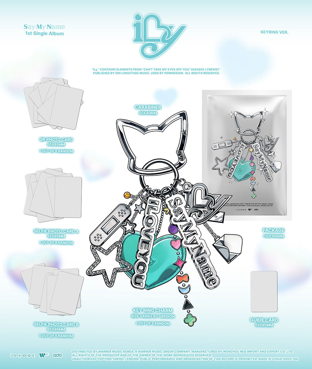 SAY MY NAME - iLy [1st Single Album - Keyring Ver.]