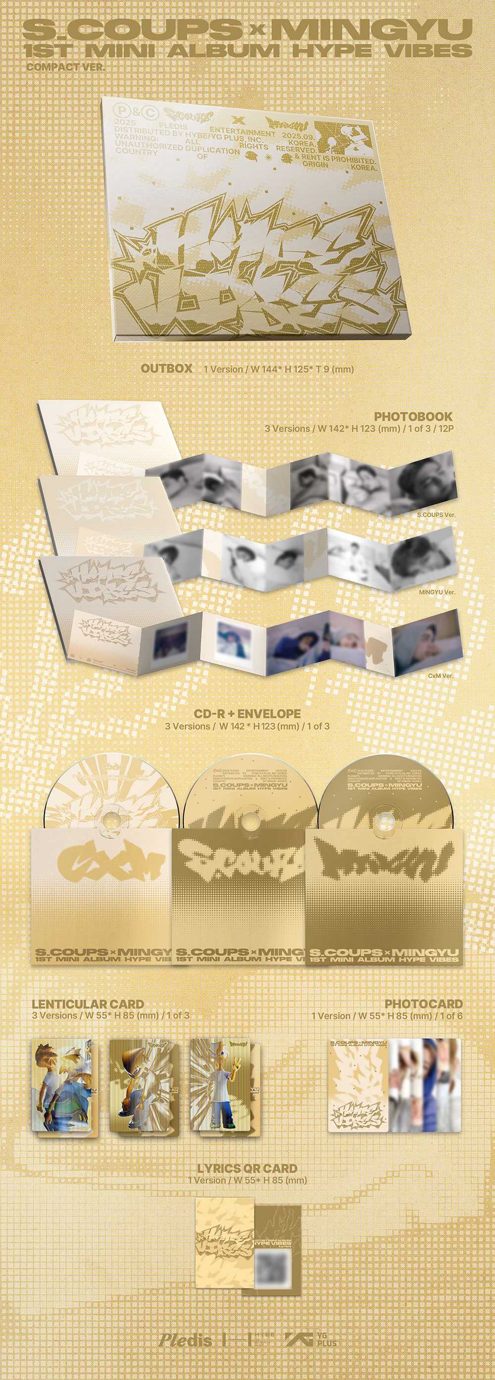 [PRE-ORDER] S.COUPS X MINGYU - HYPE VIBES [1st Mini Album - COMPACT Ver.]