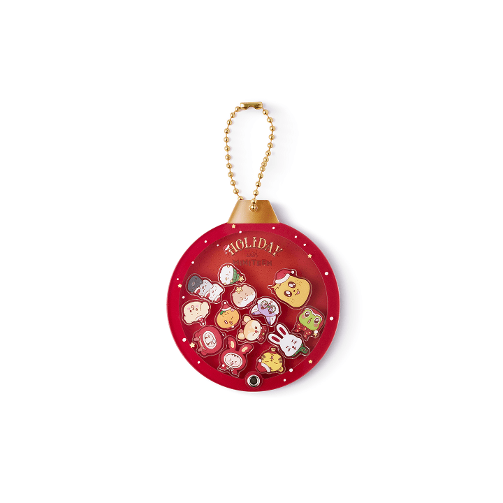 SEVENTEEN Acrylic Shaker Keyring Red HOLIDAY with MINITEEN Official MD - main image