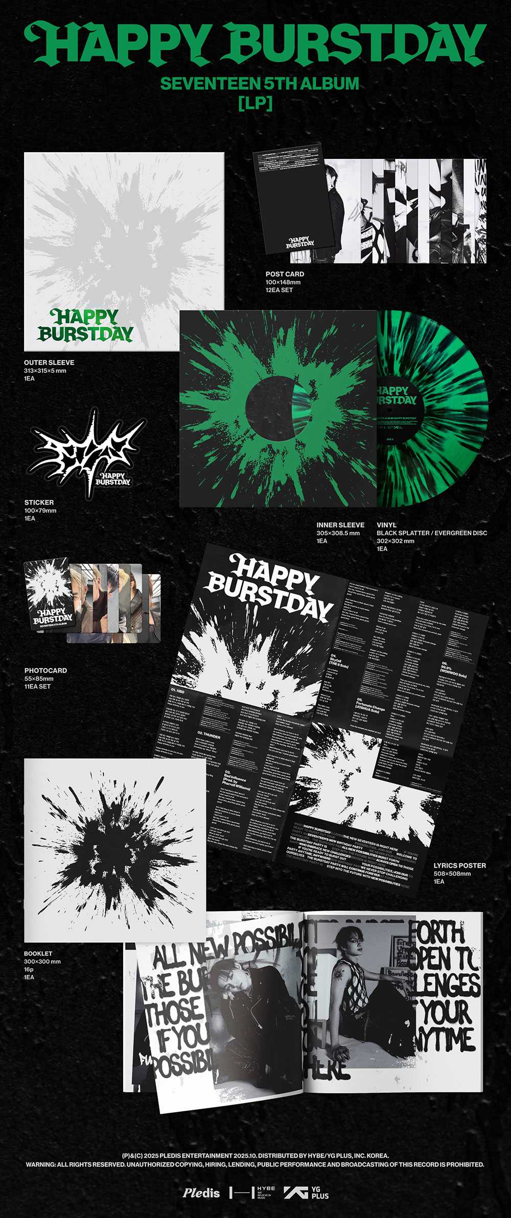 SEVENTEEN - HAPPY BURSTDAY [5th Album - LP Ver.]
