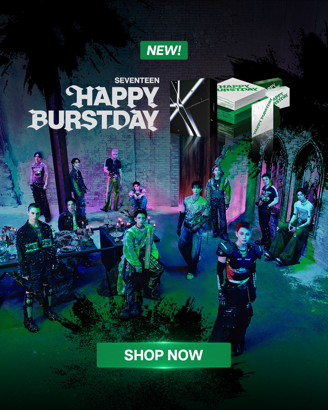 SEVENTEEN HAPPY BURSTDAY Banner Mobile